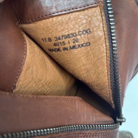 Frye Addie Double Zip Brown Leather Ankle Boots S-242 Sz 11 - Picture 8 of 11